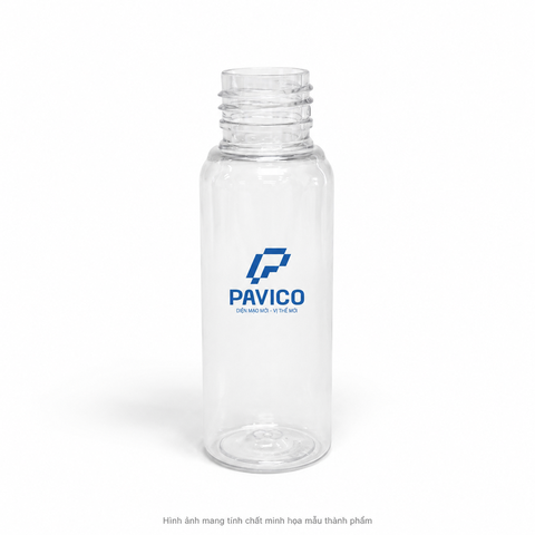 Lọ chiết mỹ phẩm trong suốt dáng trụ nhỏ gọn Pavico