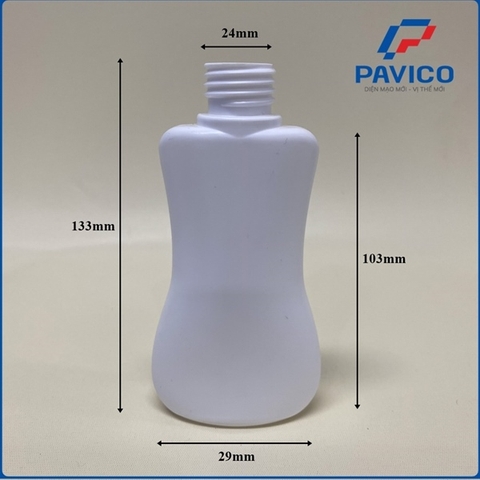 Chai HDPE 100ml -130ml dẹt dáng chữ X