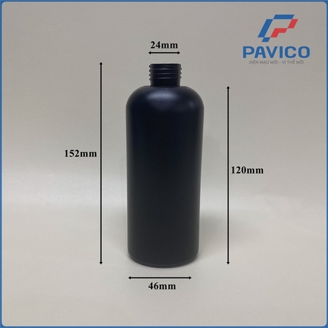 Chai HDPE 250ML màu trắng đen