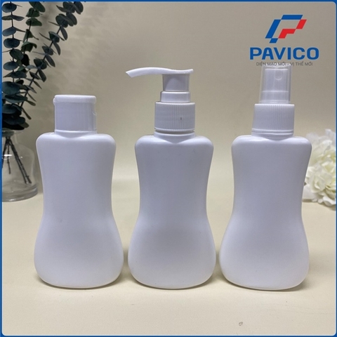 Chai HDPE 100ml -130ml dẹt dáng chữ X