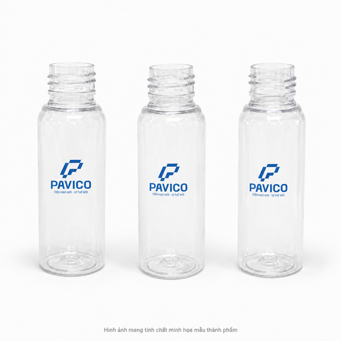 Bộ lọ chiết mỹ phẩm trong suốt Pavico dáng trụ nhỏ gọn