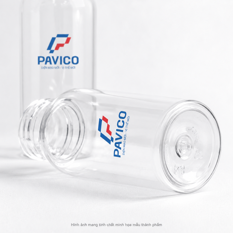 Chi tiết cổ ren và đáy lọ chiết mỹ phẩm trong suốt Pavico