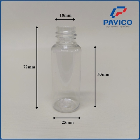 Chai nhựa PET 25ml - Chai nhựa PET nhỏ gọn chiết mỹ phẩm
