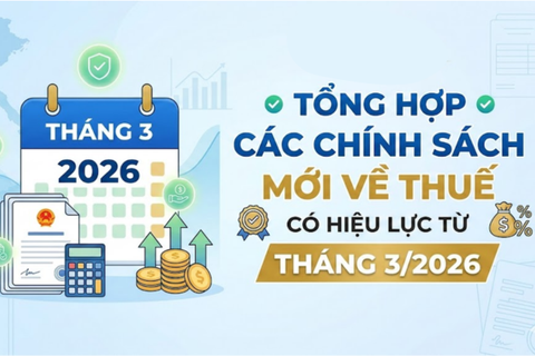 Tổng hợp các chính sách mới về thuế có hiệu lực từ tháng 3/2026