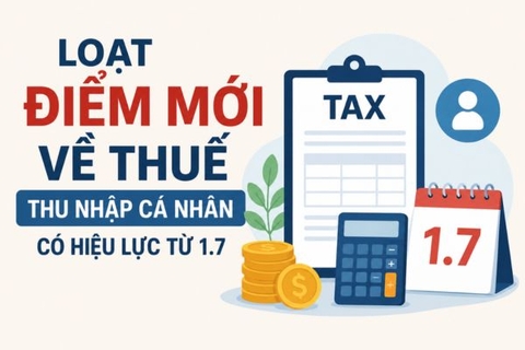Loạt điểm mới về thuế thu nhập cá nhân có hiệu lực từ 1.7