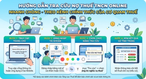Hướng dẫn tra cứu nợ thuế TNCN online nhanh chóng theo kênh chính thức của cơ quan thuế