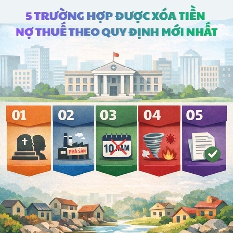 5 trường hợp được xóa tiền nợ thuế theo quy định mới nhất