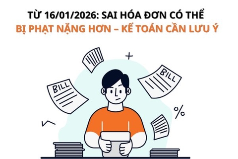 Từ 16/01/2026: Sai hóa đơn có thể bị phạt nặng hơn – Kế toán cần lưu ý