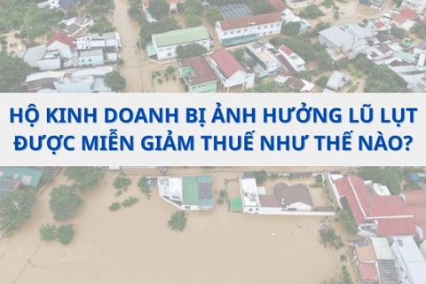 Hộ kinh doanh bị ảnh hưởng lũ lụt được miễn giảm thuế như thế nào?