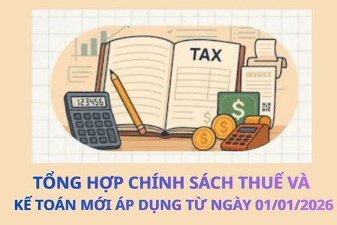 Tổng hợp chính sách thuế và kế toán mới áp dụng từ ngày 01/01/2026