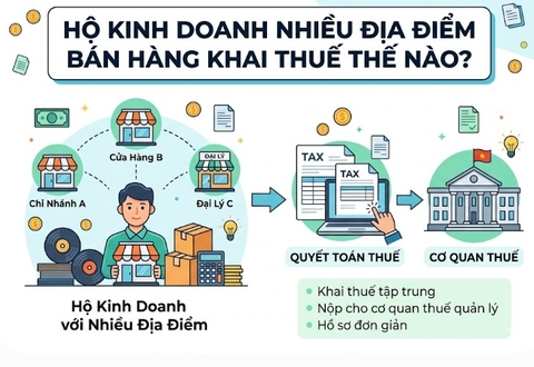 Hộ Kinh Doanh Có Nhiều Cửa Hàng Sẽ Kê Khai Thuế Chung Một Mã Số Thuế Từ Năm 2026