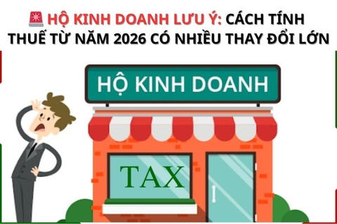 Cách tính thuế hộ kinh doanh từ năm 2026 theo quy định mới: Những điểm cần đặc biệt lưu ý