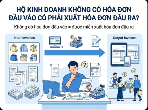 Hộ kinh doanh không có hóa đơn đầu vào có cần xuất hóa đơn đầu ra không?