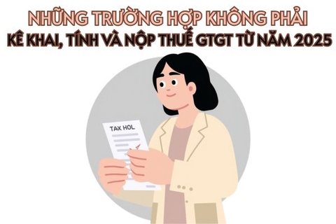Những trường hợp không phải kê khai, tính và nộp thuế GTGT 2025