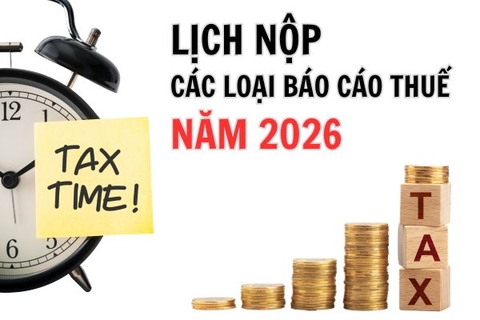Lịch nộp các loại báo cáo thuế năm 2026 - Hướng dẫn chi tiết