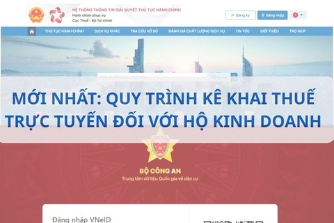 MỚI NHẤT: Quy trình kê khai thuế trực tuyến đối với hộ kinh doanh