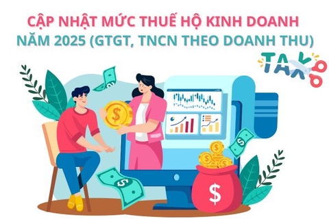 Cập nhật mức thuế hộ kinh doanh năm 2025 (GTGT, TNCN theo doanh thu)