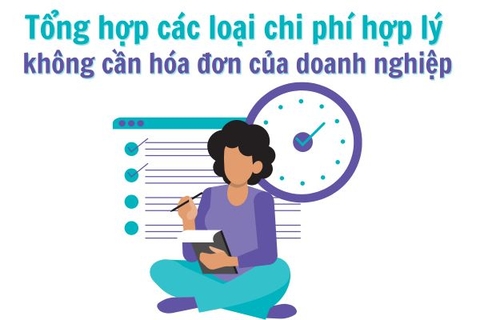 Tổng hợp các loại chi phí hợp lý không cần hóa đơn của doanh nghiệp