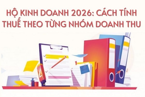 Hộ kinh doanh 2026: Cách tính thuế theo từng nhóm doanh thu