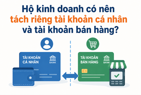 Hộ kinh doanh nên tách riêng tài khoản cá nhân và tài khoản bán hàng?