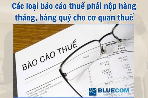 Các loại báo cáo thuế phải nộp hàng tháng, hàng quý cho cơ quan thuế