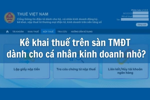 Kê khai thuế trên sàn thương mại điện tử dành cho cá nhân kinh doanh nhỏ?