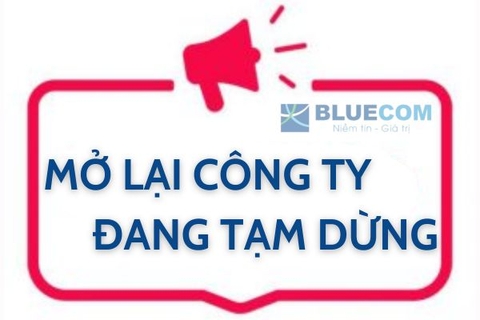 Thông báo hoạt động trở lại - sau tạm ngừng kinh doanh