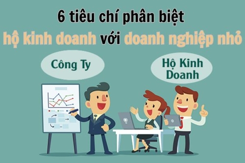 6 tiêu chí phân biệt hộ kinh doanh với doanh nghiệp nhỏ