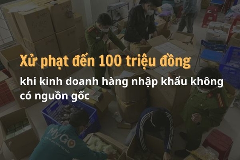 Phạt tiền đến 100 triệu đồng khi kinh doanh hàng nhập khẩu không có giấy tờ chứng minh nguồn gốc