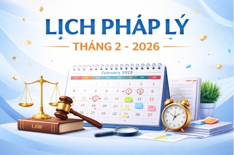 Lịch pháp lý doanh nghiệp tháng 2 năm 2026 nộp báo cáo thuế chi tiết?