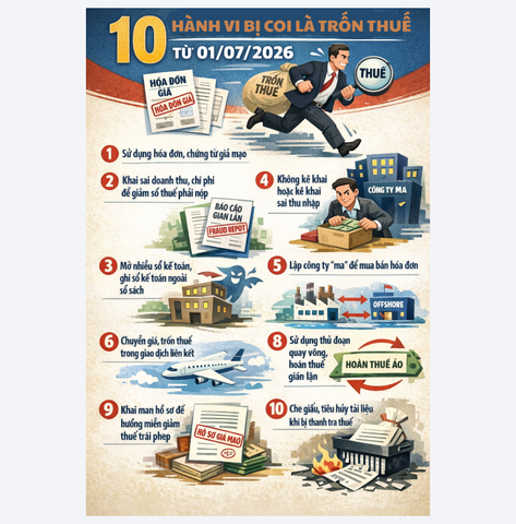 10 hành vi bị coi là trốn thuế từ 1/7 năm nay, tất cả người dân chú ý