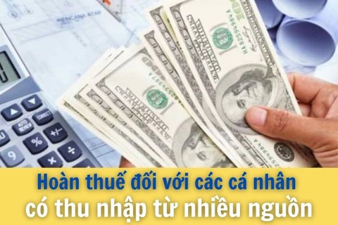 Hoàn thuế đối với các cá nhân có thu nhập từ nhiều nguồn: Quy định và thủ tục