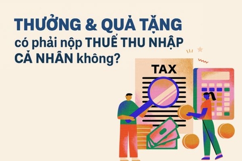 Thuế thu nhập cá nhân đối với thu nhập từ tiền thưởng, quà tặng
