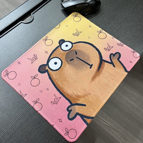 Tấm lót chuột máy tính, kích thước: 30x25x0.3cm, mẫu: CAPYBARA-02-30X25