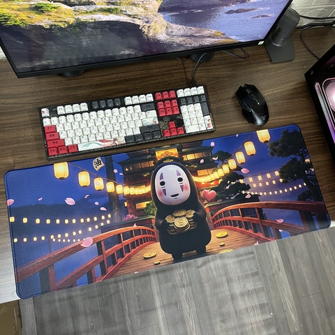 Tấm lót chuột máy tính, kích thước: 80x30x0.3cm, mẫu: GHIBLI-07-80X30