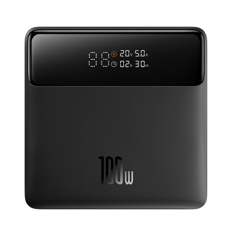 Sạc Dự Phòng OS-Baseus Blade Power Digital Display Fast Charging Power Bank HD Edition 20000mAh 100W Black (Kèm cáp C to C 50cm)