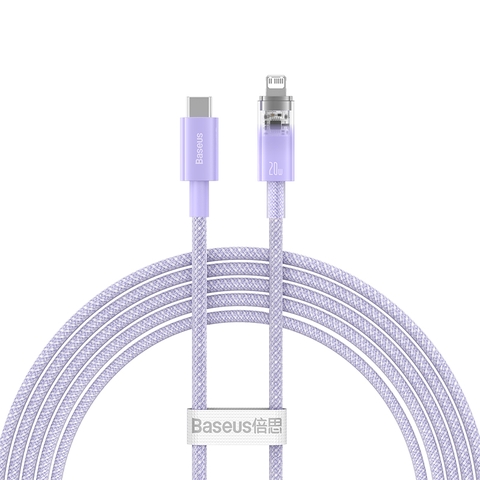 Cáp Sạc Nhanh C to iP Baseus Explorer Series Fast Charging Cable with Smart Temperature Control Type-C to iP 20W