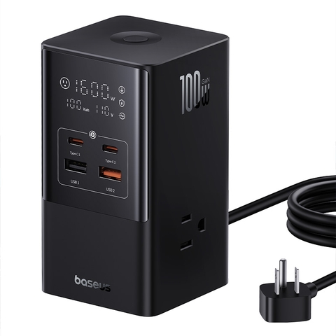 Trạm Sạc Nhanh Để Bàn Baseus 100W 7 trong 1 | Sạc Cùng Lúc Laptop & Điện Thoại, Tự Ngắt An Toàn 0.1s