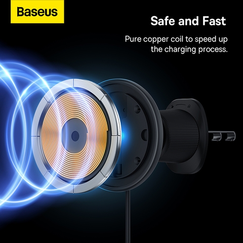 Đế Sạc Không Dây Baseus CW01 Magnetic Wireless Charging Car Mount Air Vent Version 15W