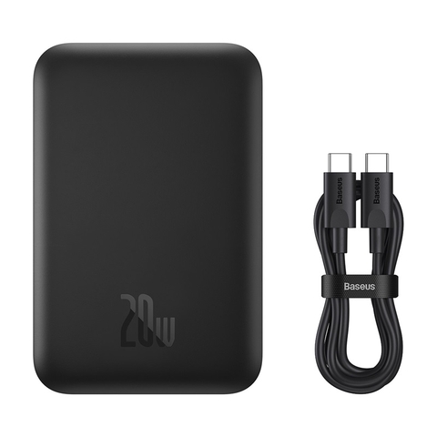 Sạc Dự Phòng Không Dây OS-Baseus Magnetic Mini Air Wireless Fast Charge Power Bank 6000mAh 20W (Kèm cáp C to C, 20V-3A, 30cm)