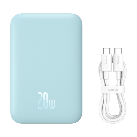 Sạc Dự Phòng Không Dây OS-Baseus Magnetic Mini Air Wireless Fast Charge Power Bank 6000mAh 20W (Kèm cáp C to C, 20V-3A, 30cm)