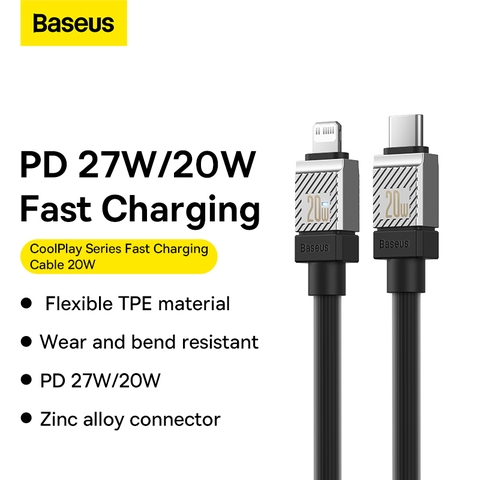 Cáp Sạc Nhanh C to iP Baseus CoolPlay Series Fast Charging Cable Type-C to iP 20W