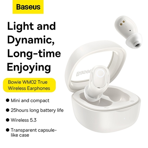 Tai Nghe Bluetooth Baseus Bowie WM02 True Wireless Earphones