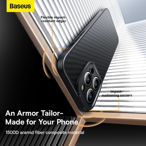 Ốp Lưng Nam Châm Chống Bám Bẩn Baseus Synthetic Fiber Series Magnetic Phone Case cho iP14