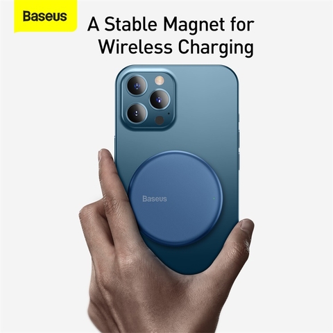 Đế sạc không dây nam châm Baseus Simple Mini Magnetic Wireless Charger dùng cho iPhone 12 Series (15W, Wireless Magsafe Quick charger)