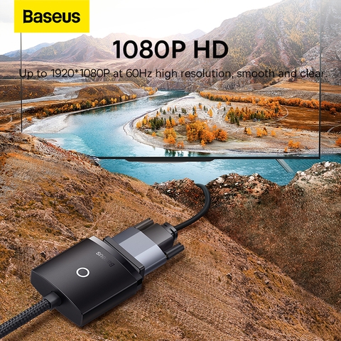 Hub Chuyển Đổi Kết Nối Baseus Lite Series Adapter HDMI to VGA