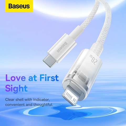 Cáp Sạc Nhanh C to iP Baseus Explorer Series Fast Charging Cable with Smart Temperature Control Type-C to iP 20W