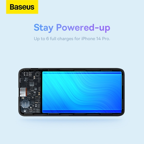 Sạc Dự Phòng OS-Baseus Airpow Fast Charge Power Bank 10000mAh 20W (Kèm cáp USB to C, 30cm)