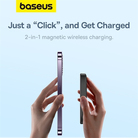 Sạc Dự Phòng Không Dây OS-Baseus Magnetic Mini Air Wireless Fast Charge Power Bank 6000mAh 20W (Kèm cáp C to C, 20V-3A, 30cm)