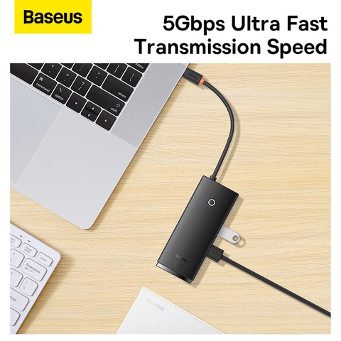 Hub chuyển đa năng Baseus Lite Series 6-Port Type-C HUB Docking Station (Type-C to HDMI+USB3.0*2+PD+SD/TF)